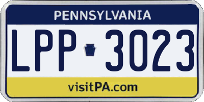 PA license plate LPP3023