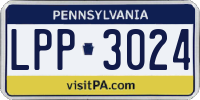 PA license plate LPP3024