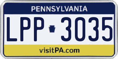 PA license plate LPP3035