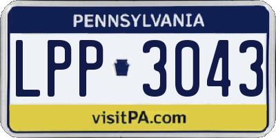 PA license plate LPP3043