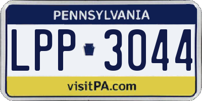 PA license plate LPP3044