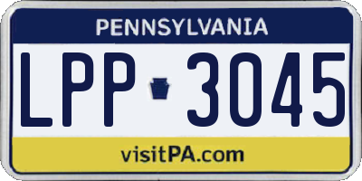 PA license plate LPP3045
