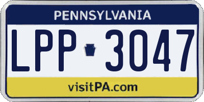 PA license plate LPP3047