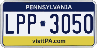 PA license plate LPP3050