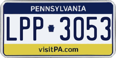 PA license plate LPP3053