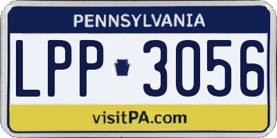 PA license plate LPP3056