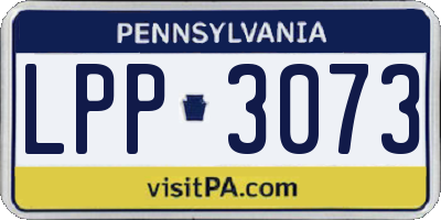 PA license plate LPP3073