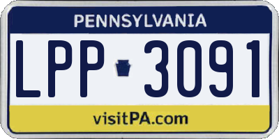 PA license plate LPP3091
