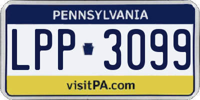 PA license plate LPP3099