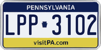 PA license plate LPP3102