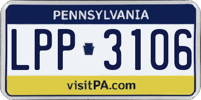 PA license plate LPP3106