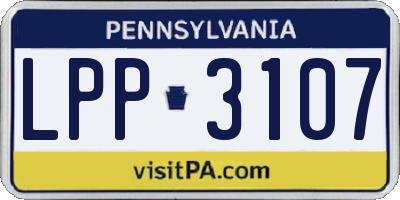 PA license plate LPP3107
