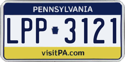 PA license plate LPP3121