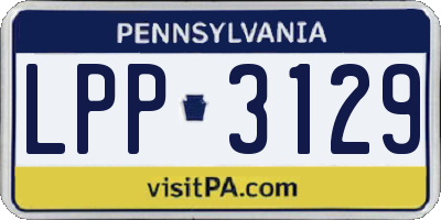 PA license plate LPP3129