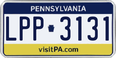 PA license plate LPP3131