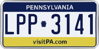 PA license plate LPP3141