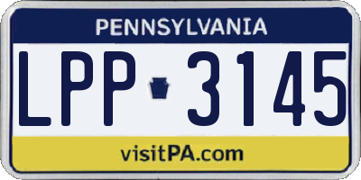 PA license plate LPP3145
