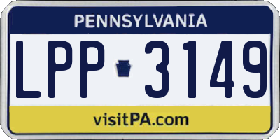 PA license plate LPP3149