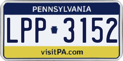 PA license plate LPP3152