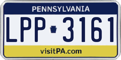 PA license plate LPP3161