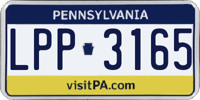 PA license plate LPP3165