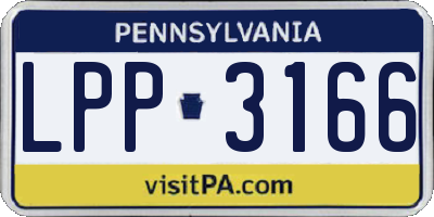 PA license plate LPP3166