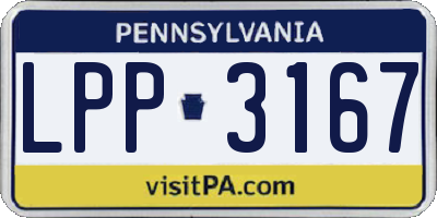 PA license plate LPP3167