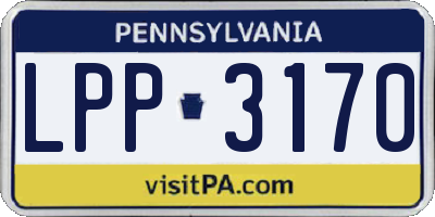 PA license plate LPP3170
