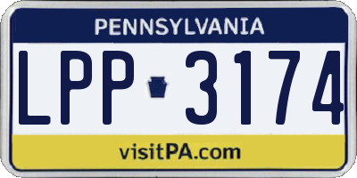 PA license plate LPP3174