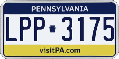 PA license plate LPP3175