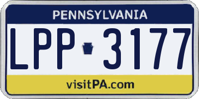 PA license plate LPP3177