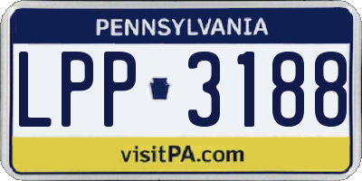 PA license plate LPP3188