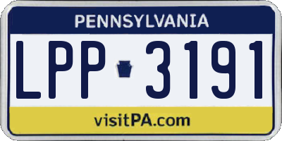 PA license plate LPP3191
