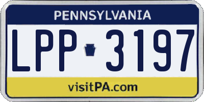 PA license plate LPP3197
