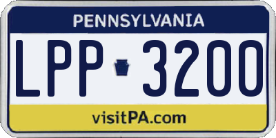 PA license plate LPP3200