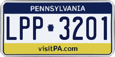 PA license plate LPP3201
