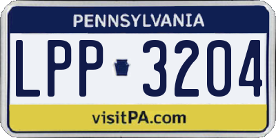 PA license plate LPP3204