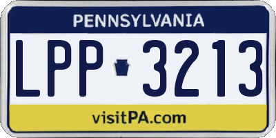PA license plate LPP3213