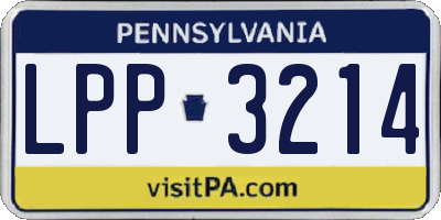 PA license plate LPP3214