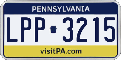 PA license plate LPP3215