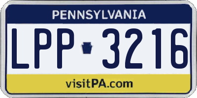 PA license plate LPP3216