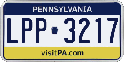 PA license plate LPP3217