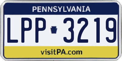 PA license plate LPP3219