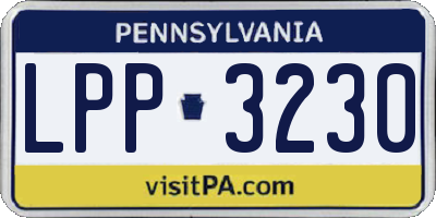 PA license plate LPP3230