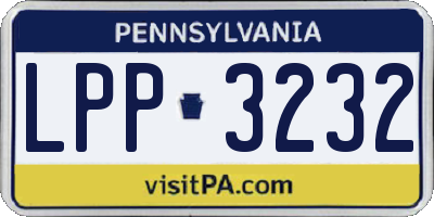 PA license plate LPP3232