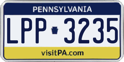 PA license plate LPP3235