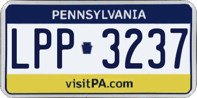 PA license plate LPP3237
