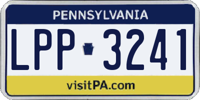 PA license plate LPP3241