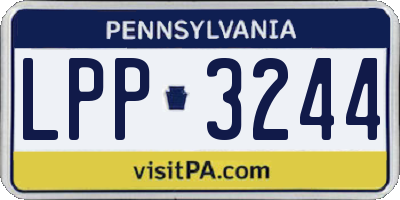 PA license plate LPP3244