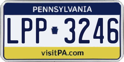 PA license plate LPP3246